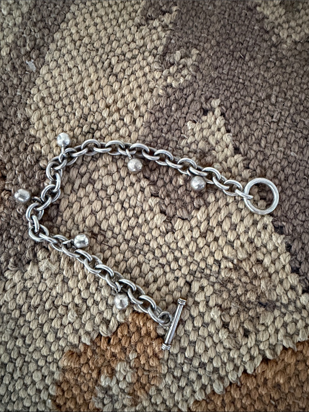 Heavy sterling charm bracelet